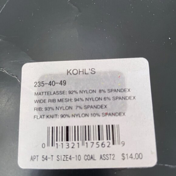 NEW Womens Apt. 9 Assorted Trouser Socks 6 Pairs Black Gray NWT - Picture 4 of 4